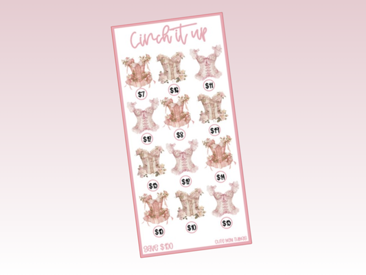 Cinch it up | Savings Insert or Cash Envelope | Coquette | 150