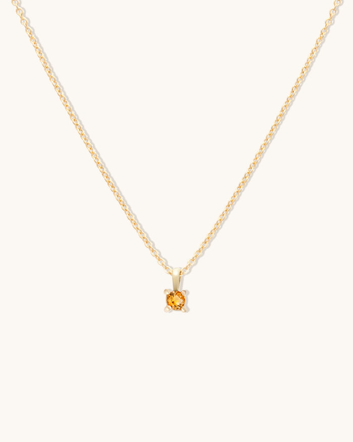 Citrine Birthstone Necklace
