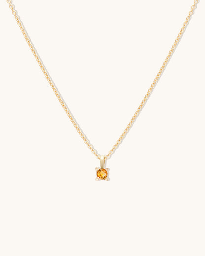 Citrine Birthstone Necklace