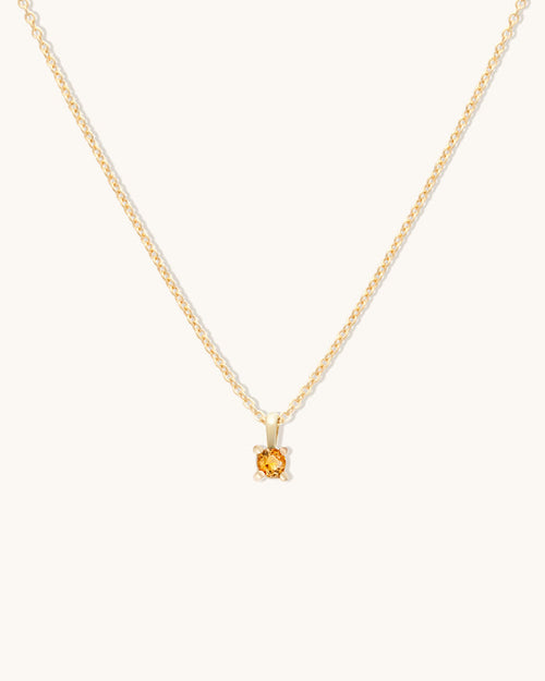 Citrine Birthstone Necklace