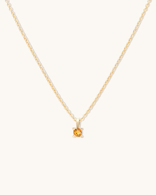 Citrine Birthstone Necklace