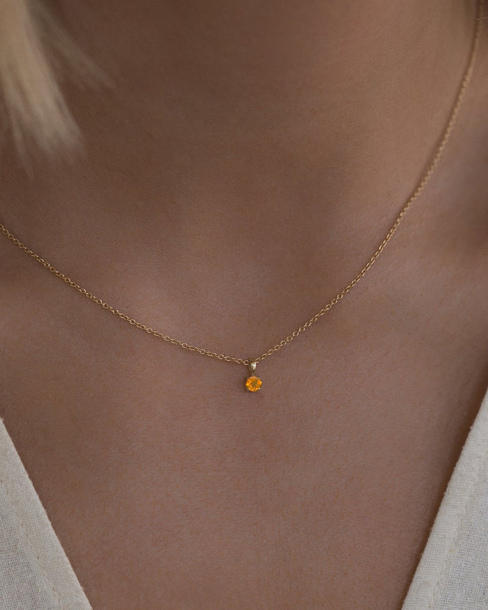 Citrine Birthstone Necklace