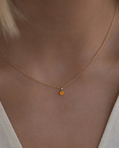 Citrine Birthstone Necklace