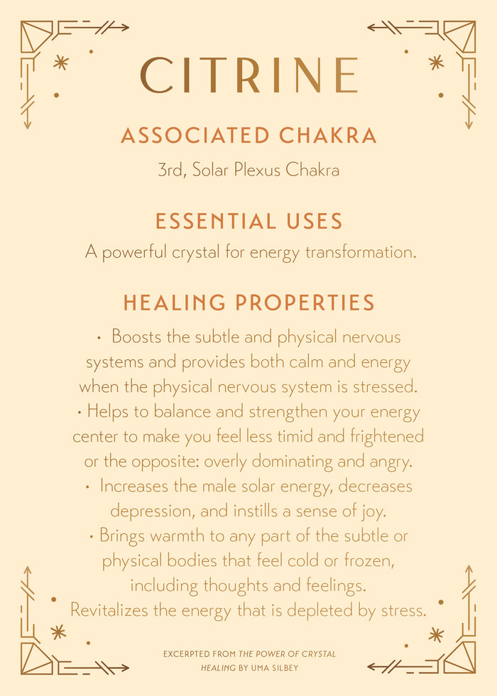 Citrine Crystal Healing Scented Glass Candle
