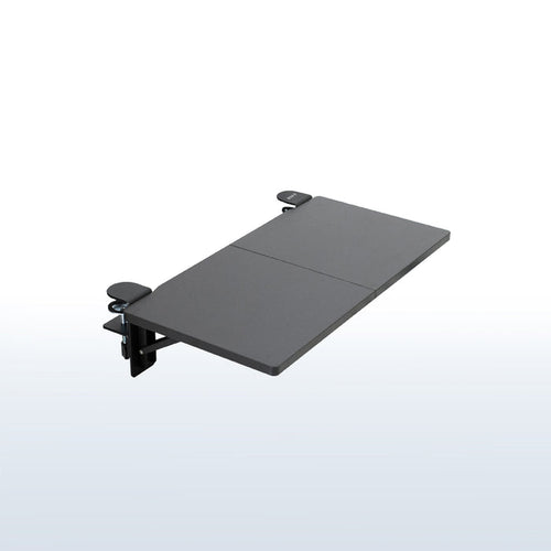 Clamp-on 24 x 12 inch (14 Including Clamps) Desk Extender, Foldable Keyboard Tray, Table Mount for Sit Stand Desks