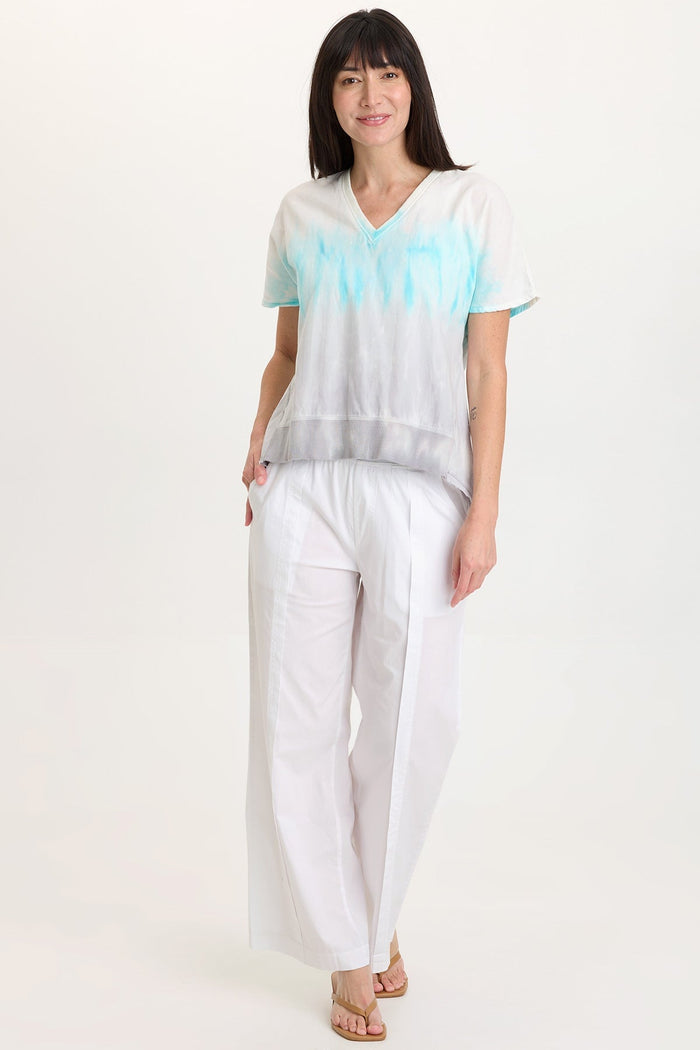 Wearables Clara Cotton Linen V-Neck Top