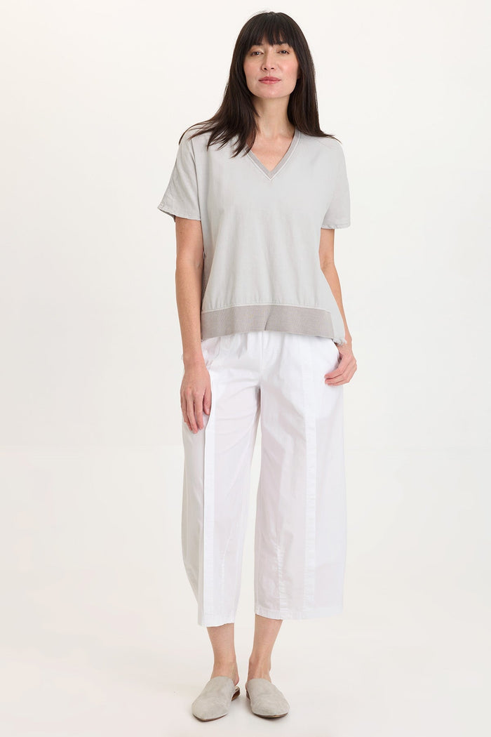 Wearables Clara Cotton Linen V-Neck Top