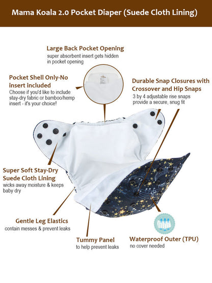 Clearance Pocket Diaper 2.0 -PD48041Z-S(Suede Cloth)