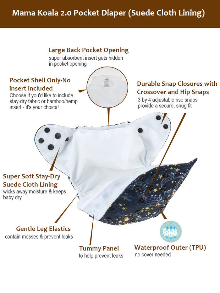 Clearance Pocket Diaper 2.0 -PD48339Z-S(Suede Cloth)
