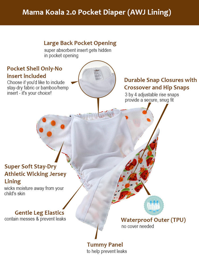 Clearance Pocket Diaper 2.0- PD51027P-A(AWJ Lining)