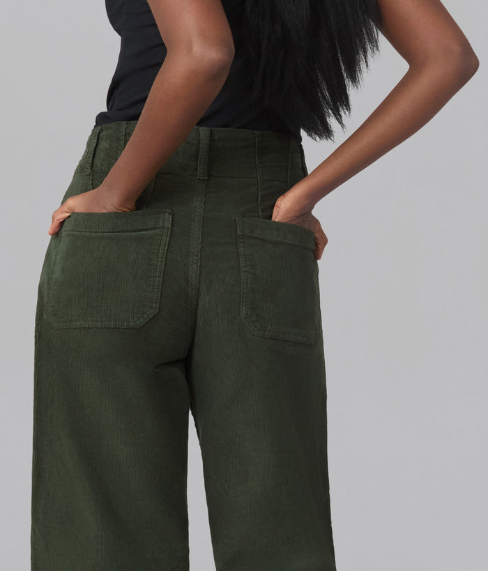 COLETTE-CMS High Rise Wide Leg Corduroy Jeans