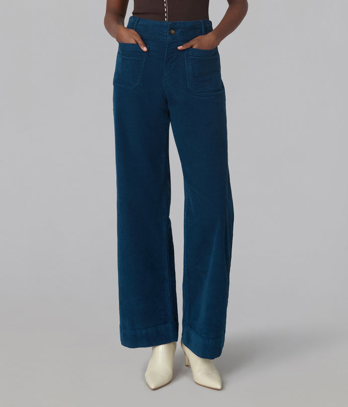 COLETTE-DKB High Rise Wide Leg Corduroy Jeans
