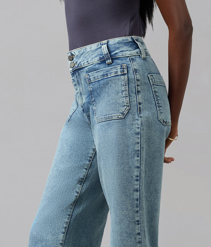 COLETTE-MDL High Rise Wide Leg Jeans