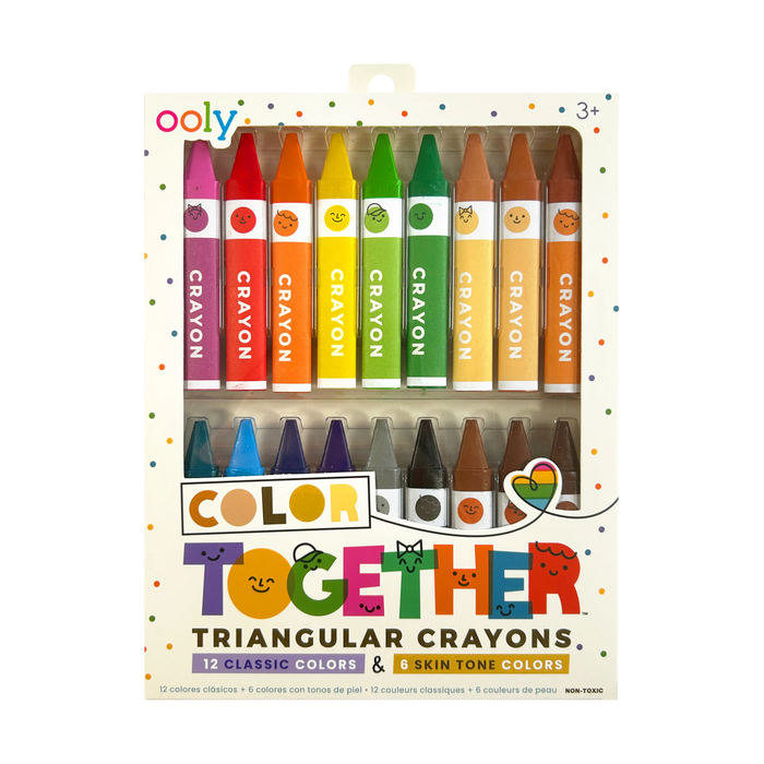 Front packaging of Color Together Triangular Crayons on a white background