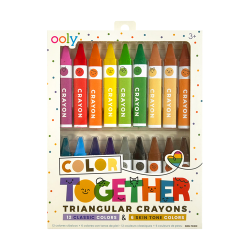 Front packaging of Color Together Triangular Crayons on a white background