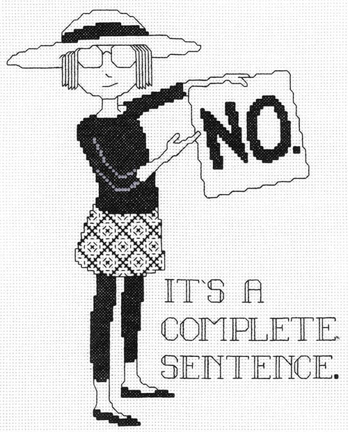 Complete Sentence Counted Cross Stitch Kit