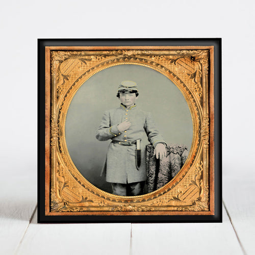 Confederate Soldier with Bowie Knife - Civil War Era