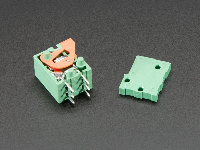 Configurable Spring Terminal Blocks - 3 Pin 0.1" Pitch x 5 by The Pi Hut - The Pi Hut