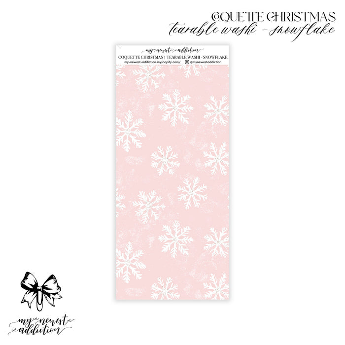 Tearable Washi - Snowflake / Premium Matte