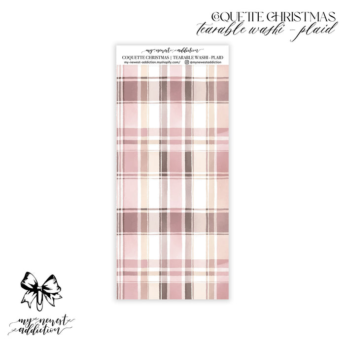 Tearable Washi - Plaid / Premium Matte