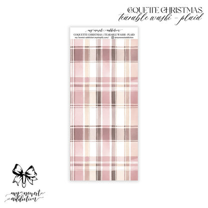 Tearable Washi - Plaid / Premium Matte