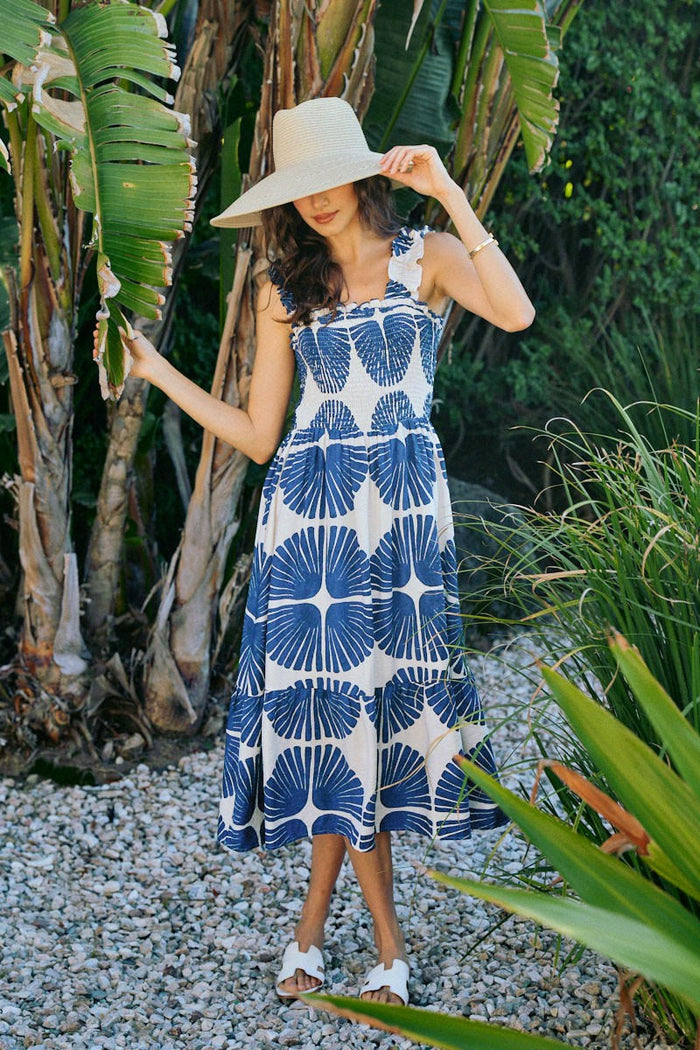 Coral Gables Smocked Bodice Maxi Dress
