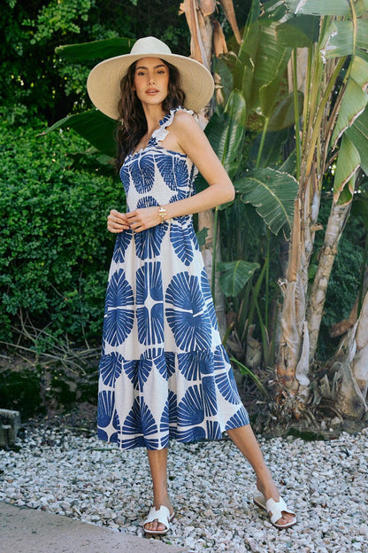 Coral Gables Smocked Bodice Maxi Dress