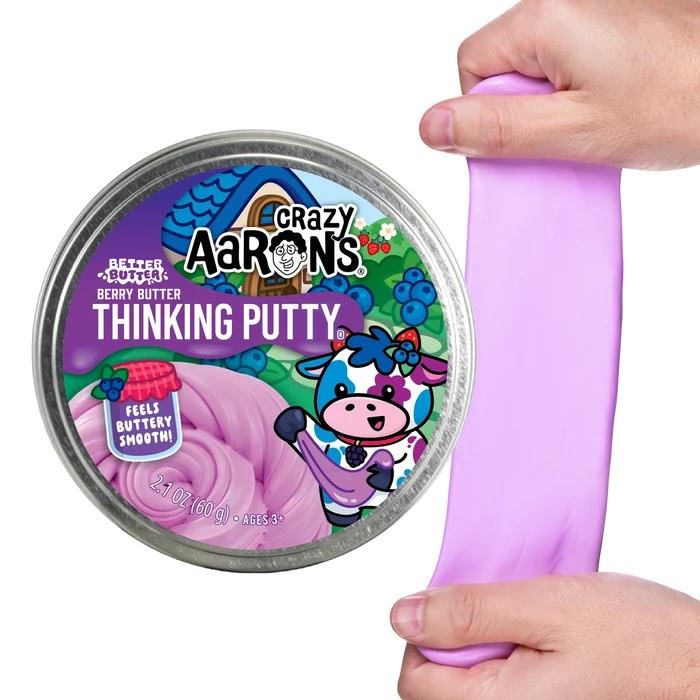Crazy Aarons Better Butter Berry Full Size 4 Inch Thinking Putty Tin - PURPLE