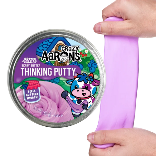 Crazy Aarons Better Butter Berry Full Size 4 Inch Thinking Putty Tin - PURPLE