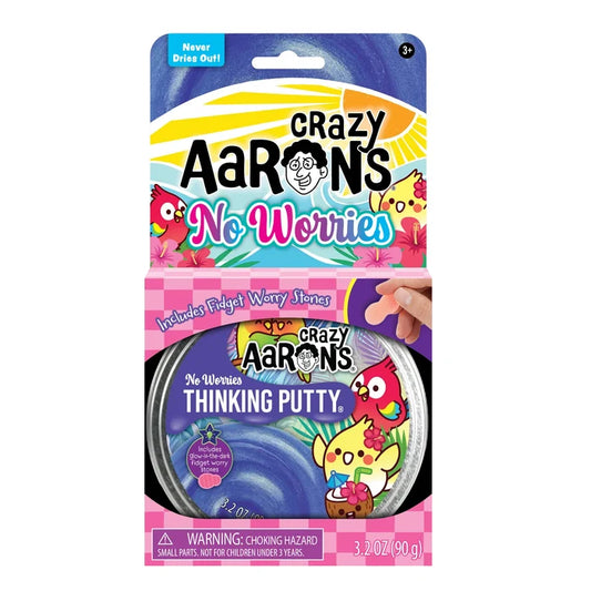Crazy Aarons No Worries Full Size 4 Inch Thinking Putty Tin