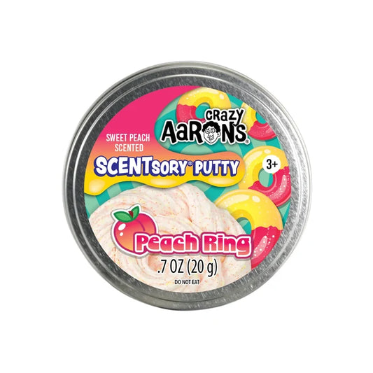 Crazy Aarons SCENTsory® Peach Ring Medium 2.75 Inch Thinking Putty Tin