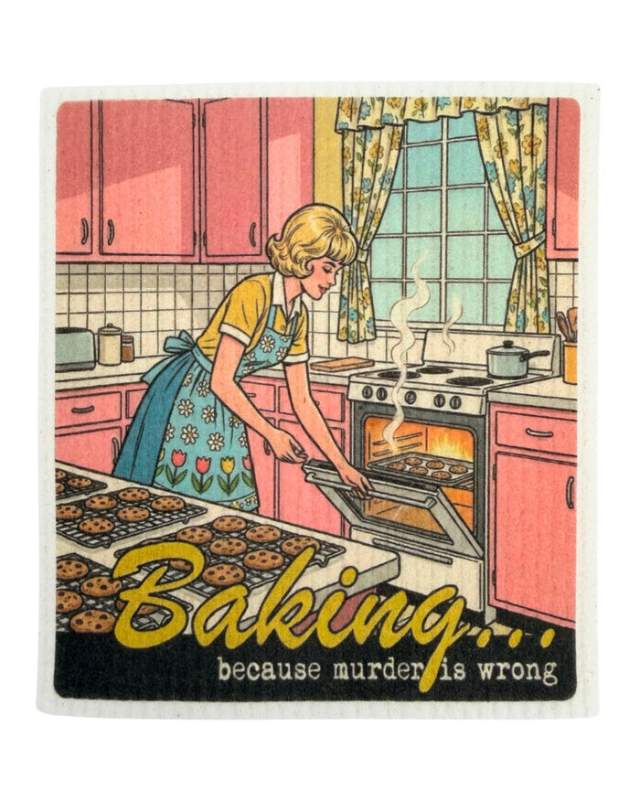 Crazy Retro Wife - Set of 3 - Swedish Dishcloths - Wholesale