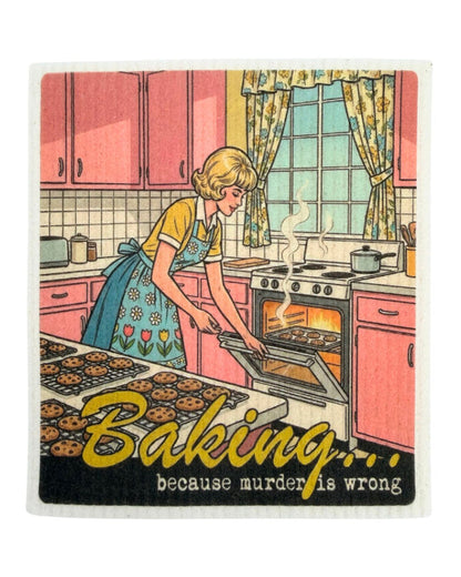 Crazy Retro Wife - Set of 3 - Swedish Dishcloths - Wholesale