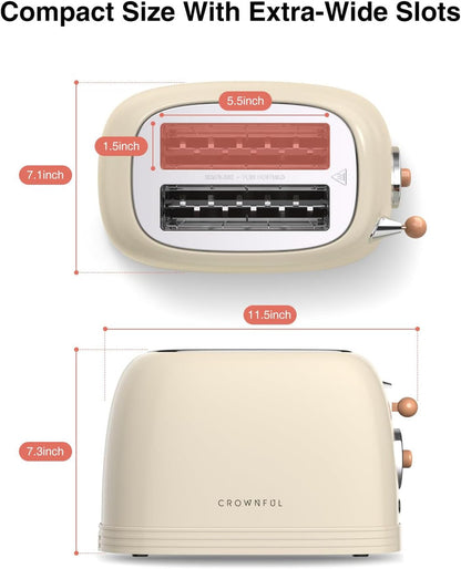 CROWNFUL 2-Slice Toaster