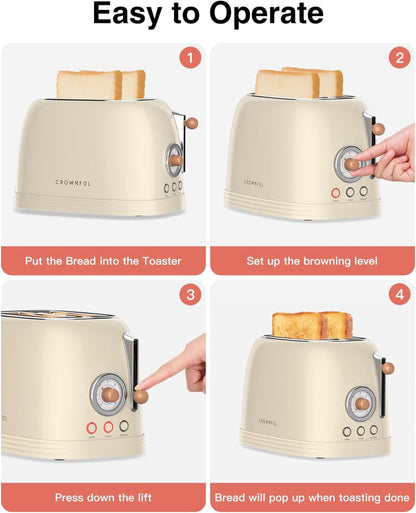 CROWNFUL 2-Slice Toaster