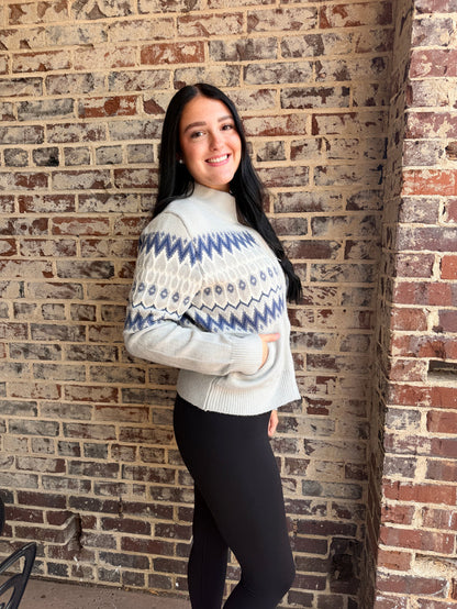 Crystal Bay Fair Isle Zip Up Cardigan