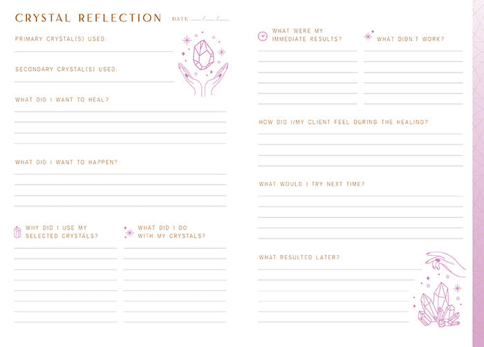 Crystal Healing Reflection Journal