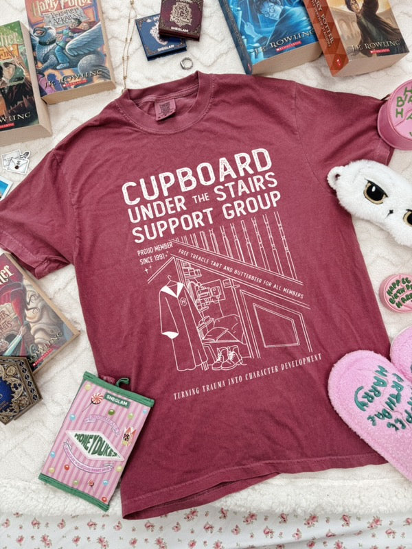 Cupboard Under the Stairs Support Group Garment Dyed Tee