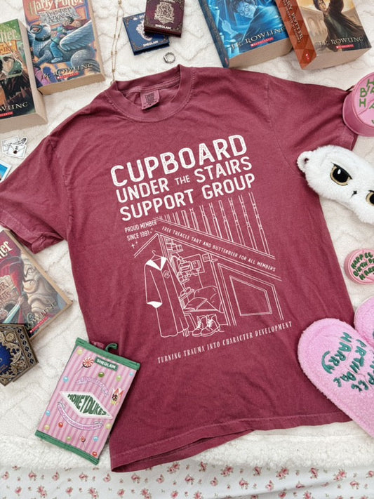 Cupboard Under the Stairs Support Group Garment Dyed Tee