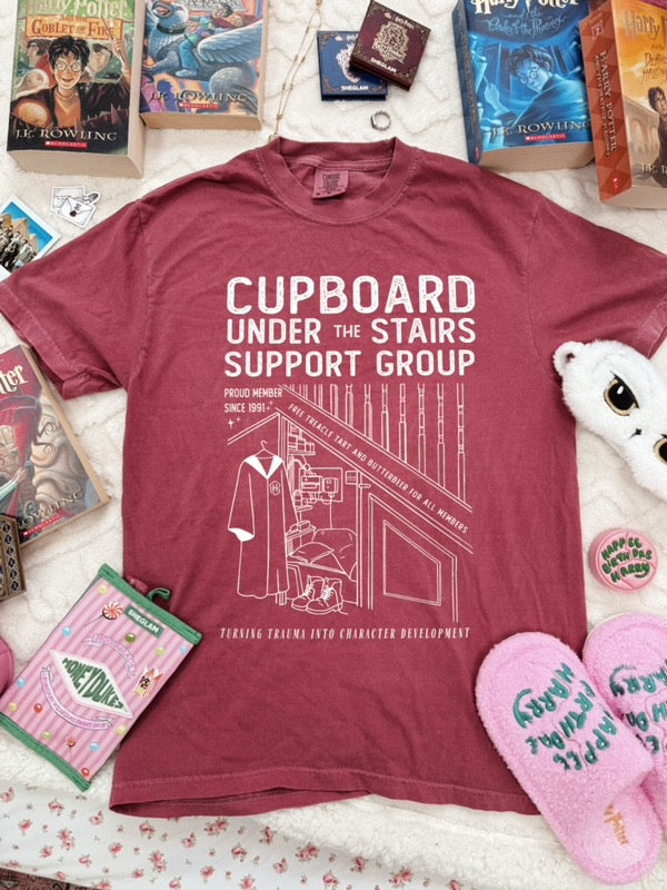 Cupboard Under the Stairs Support Group Garment Dyed Tee