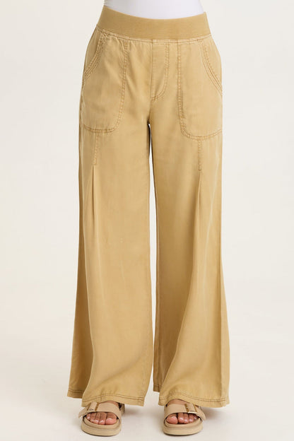 XCVI Dacia Twill Pleated Wide Leg Pant