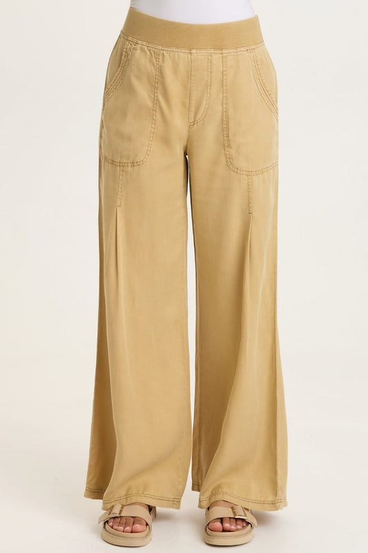 XCVI Dacia Twill Pleated Wide Leg Pant