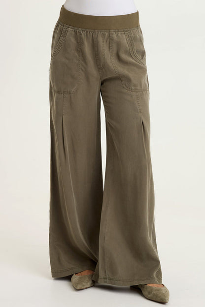 XCVI Dacia Twill Pleated Wide Leg Pant