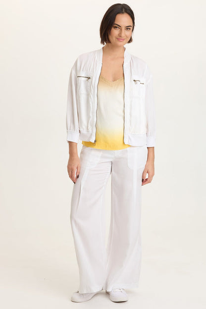 XCVI Dacia Twill Pleated Wide Leg Pant
