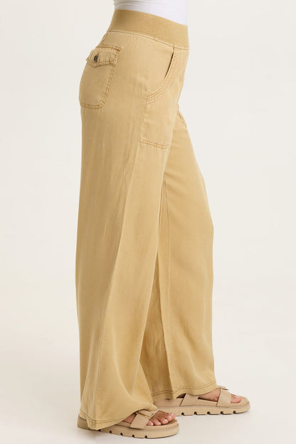 XCVI Dacia Twill Pleated Wide Leg Pant