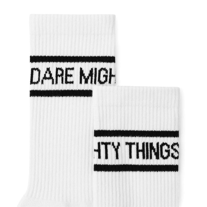 RSVLTS RSVLTS Socks Dare Mighty Things (White) – Crew Socks Dare Mighty Things (White) – Crew Socks