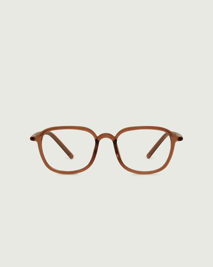 Ale::Daria Eyeglasses square red castor seed front