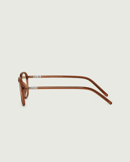Ale::Daria Eyeglasses square red castor seed side