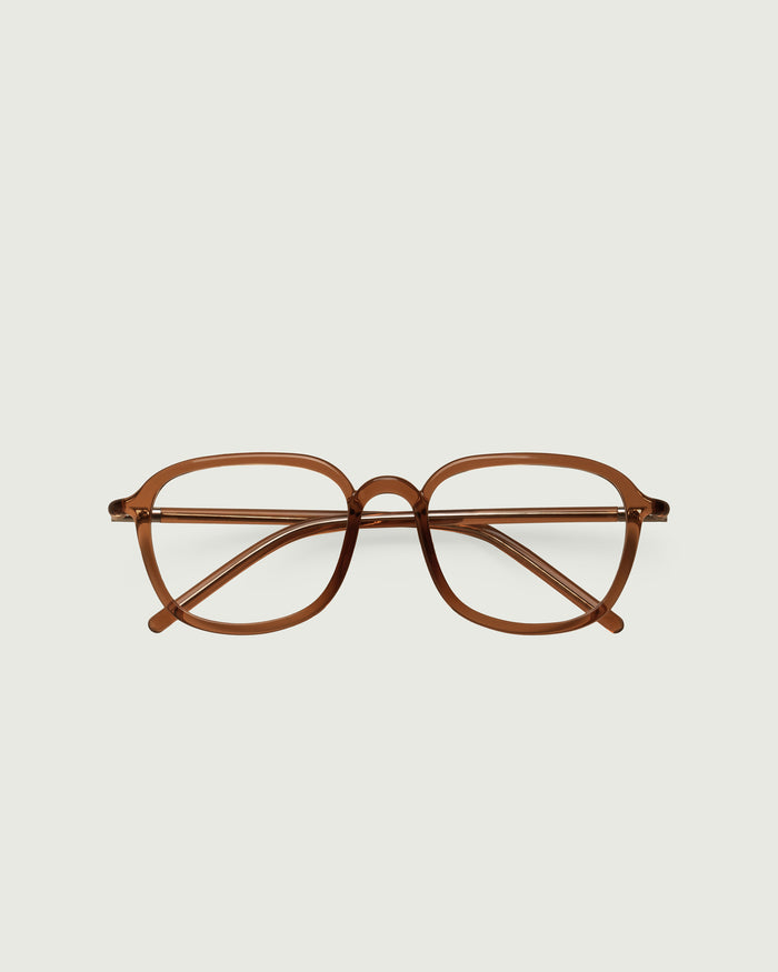 Ale::Daria Eyeglasses square red castor seed top