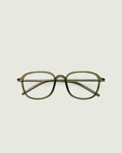 Basil::Astrid Eyeglasses pilot green castor seed top